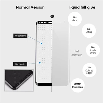 UV płynny klej ochraniacz ekranu dla Samsung S10e S9 S8 Plus Note 9 Pełne pokrycie hartowane UV szkło Huawei mate 20 Pro P30 Pro