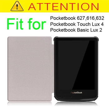 Ultra-cienki magnetyczny PU skórzane, składane etui Etui do pocketbook 627/616/632 etui do PocketBook Touch Lux 4/Basic Lux 2 case