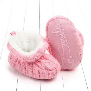 Unisex dziecko noworodek wełniana buty Пинетка zima ciepła dziecięca łóżeczko dziecięce obuwie miękkie podeszwy antypoślizgowe buty botki 0-1 rok