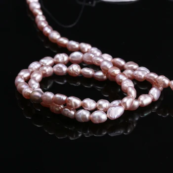 Urok słodkowodnych hodowane perły koraliki, ryż naturalny kształt perły do tworzenia biżuterii DIY elegancki naszyjnik bransoletka 14