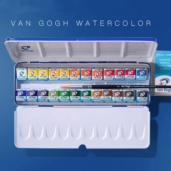 VAN GOGH 24/36 colors Solid Watercolor Paint Set Professional Water Color For Painting Aquarell Art Supplies