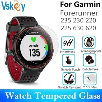 VSKEY 20szt szkło hartowane dla Garmin Forerunner 235 230 220 225 630 620 ochraniacz ekranu okrągłe inteligentne zegarki folia ochronna