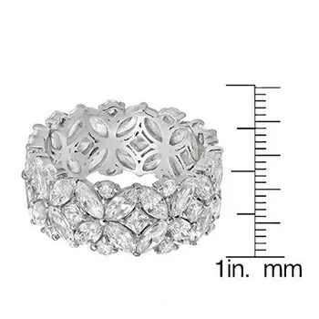Vecalon kształt kwiat pierścień obietnica zestaw 925 srebro próby 5A Cyrkon Cz pierścionki zaręczynowe dla kobiet, mężczyźni biżuteria prezent