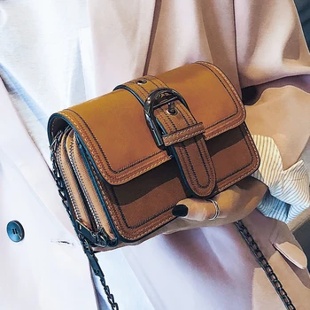 Vintage moda klapki mała kwadratowa torba 2021 nowy wysokiej jakości sztuczna skóra damska designerska torba łańcuch na ramię torba hotelowego