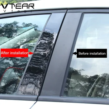 Vtear do Mazda CX-5 CX5 okno samochodu BC kolumna dekoracyjna naklejka wykończenie lustrzana odbijająca panel zewnętrzne akcesoria 2011-2020