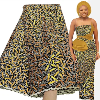 Way Ekskluzywny Genialne Afrykański Koronka 5 Metrów Francuska Czysta Luksusowa Haft Nigeryjski Święto Elegancka Tkanina Inspirowana 2021