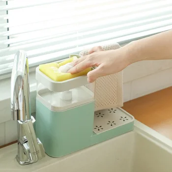 Wielofunkcyjny garnek do mycia naczyń i czyszczenia zębów 2-w-1, prasowanie, automatyczne płynny detergent, płynna skrzynia, umywalka z wieszakiem na ręczniki