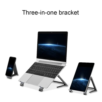 Wielofunkcyjny tablet laptop stojak składany stacjonarny, telefon komórkowy, laptop, iPad uchwyt stojak regulowany mini-antypoślizgowy uchwyt rack