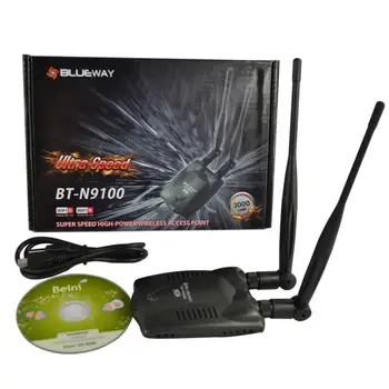 Wlan USB adapter Wifi Beini Free Internet Long Range 3000mW Dual Wifi antena Blueway dekoder Ralink 3070 BT-N9100
