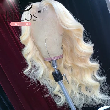 Wstępnie zerwane 613 Blonde HD Lace Frontal Wigs Glueless Body Wave Baby Hair 150% Lace Front Human Hair Wigs Natural Hairline