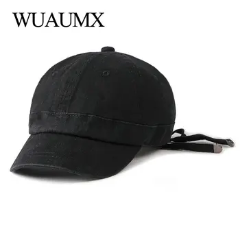 Wuaumx Wiosna czapki Mężczyźni Kobiety Snapback kapelusz koreański Rocznika odkryty uliczny hip-hop czapka moro bawełna gorras