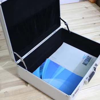 Wysokiej jakości aluminiowa walizka narzędzia case toolbox 47* 35*14 cm strongbox metr pudełko walizka plik skrzynia narzędzia walizka z zamkiem walizka