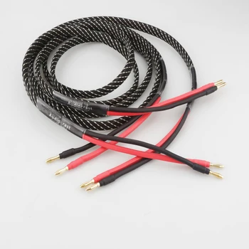 Wysokiej jakości para czysta miedź kabel głośnikowy HIFI banan wtyk do banan wtyk głośnik kabel centrum audio głośnik kabel