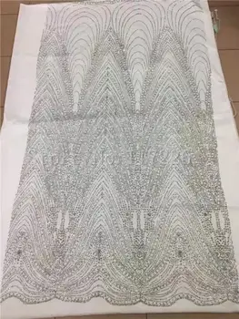Wysokiej jakości szwajcarski koronki tkaniny najnowsza Afrykańska koronki tkaniny JRB-82732 błyszczące cekiny do zdobienia odzieży