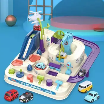 Wyścigowy model wagon kolejowy wyścigowe zabawki edukacyjne dla dzieci mózg pojazd mechaniczny utwór interaktywny pociąg gra przygodowa zabawka W8H2