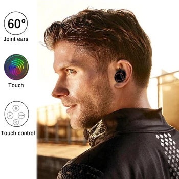 X11 bezprzewodowe słuchawki Bluetooth 5.0 Led wyświetlacz dotykowy Sport zestaw słuchawkowy stereo Power bank 2019 Nowy Mitvaz TWS czarny biały w magazynie