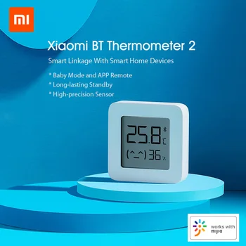 Xiaomi Mijia oryginalny Bluetooth, czujnik temperatury i wilgotności 2 inteligentny ekran LCD cyfrowy termometr wilgotnościomierz Mi Home APP