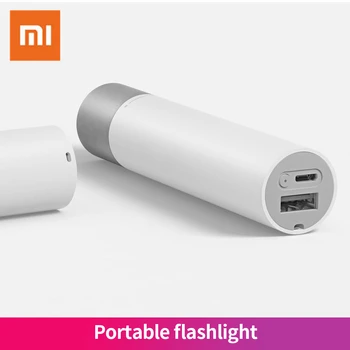 Xiaomi mijia Przenośna latarka regulowane tryby jasności obrotowa lampa USB ładowanie 3350 mah otwarty dla inteligentnego domu