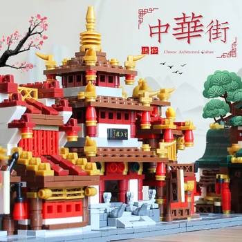 XingBao City Street Series Mini China Town Starożytna Chińska Architektura Model Klocki Dla Dzieci Zabawki Fit Lepining Bricks Prezent