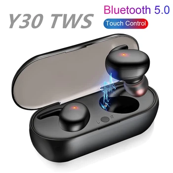 Y30 Bluetooth Wireless TWS słuchawki 5.0 Sport zestaw słuchawkowy Bluetooth słuchawki tryb głośnomówiący przenośny z ładowania skrzynią 3D dźwięk stereo