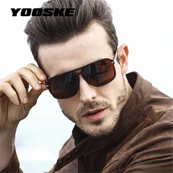 YOOSKE Classic HD okulary polaryzacyjne mężczyźni 2020 jazdy marki design okulary osób lustro retro wysokiej jakości okulary Przeciwsłoneczne