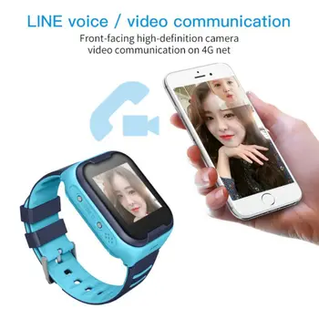 Z kamerą LEMFO dla dzieci zegar 4G dla dzieci inteligentne zegarki z GPS z ekranem dotykowym SOS SIM telefon wodoodporny zegarek dla dzieci