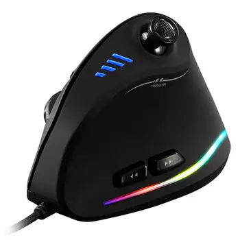 ZELOTES pionowa mysz programowalny USB przewodowa RGB mysz optyczna 11 przycisków 10000 punktów na cal regulowany ergonomiczny zestaw mysz