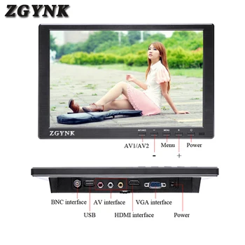 ZGYNK10.1 calowy wyświetlacz LCD HD wyświetlacz mini komputer przenośny zaawansowany wyświetlacz HDMI kolorowy ekran monitora bezpieczeństwa z głośnikiem