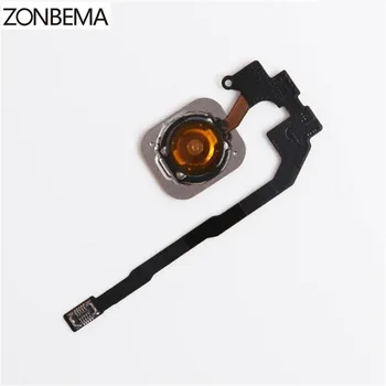ZONBEMA 10pcs Home button with Flex Cable Ribbon assembly For iPhone 5S część zamienna