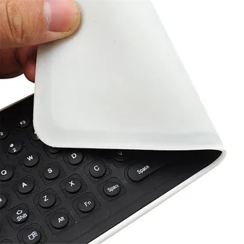 Zaawansowane 2017 nowy przenośny USB mini elastyczna silikonowa klawiatura do komputerów PC składany do notebooka laptopa czarny