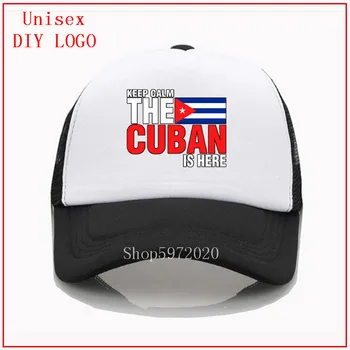Zachowaj spokój strach Kuba kubańczyk tutaj Tato kapelusz haftowane lato czapka z daszkiem regulowana moda nowe odkryty osłona przeciwsłoneczna kapelusze