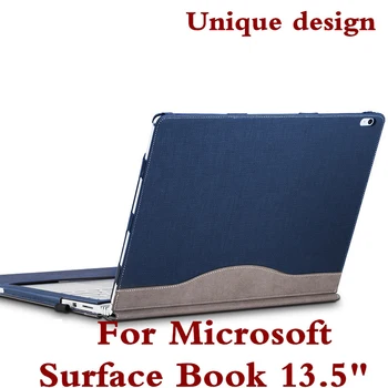 Zdejmowana pokrywa dla Microsoft Surface Book2 Book 13.5 Tablet Laptop Sleeve Case PU Leather Protective Skin Keyboard Cover prezent