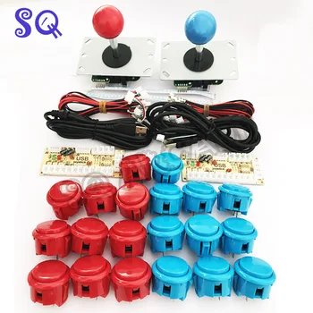 Zręcznościowa joystick DIY Kit Zero Delay Arcade DIY Kit USB Encoder To PC Arcade Joystick Sanwa + Sanwa Push Buttons For Arcade Mame