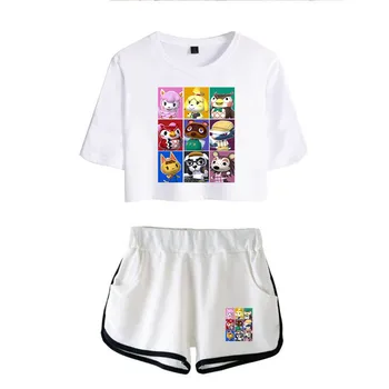 Zwierzę koszula spodenki letnia koszulka Dziewczyna sportowy krzyż cosplay kostium topy, szorty, kostiumy dresy, odzież