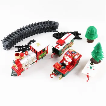Świąteczny prezent elektryczny wagon kolejowy pociąg zabawki dla dzieci wyścigi transport drogowy budowlane zabawki dla dzieci chłopiec dworzec pociąg zestaw