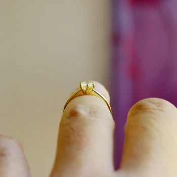 Żółte złoto obrączki 5,5 mm Laboratorium diament kamień klasyczny obiekt, w luksusowym sześć Pazur 925 srebrne pierścionki dla kobiet obrączki ślubne dekoracje