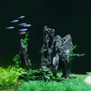 Саим Akwarium dekoracje rock sztuczna żywica Akwarium wystrój jaskinia Akwarium biżuteria kamień krajobrazu akcesoria