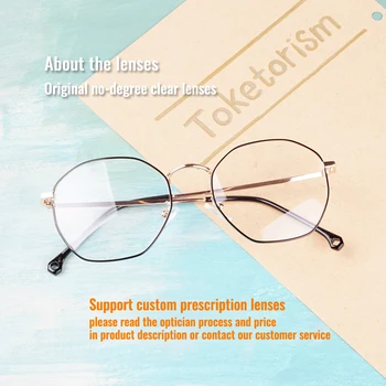 Токеторизм złote metalowe okulary damskie przeciwsłoneczne vintage męskie okulary optyczne, okulary