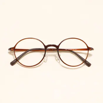 ХОТОЧКИ nowe męskie i damskie płaskie owalne okulary z tworzywa sztucznego stalowe oprawki okularowe sprężynowa oprawki do okularów