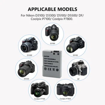 1/2/4pcs 7.2 v 1230mAh akumulator Декодированная akumulator Nikon Coolpix Camera Single Lens Reflex D3100 EN-EL14A akumulator Li-polymer D5500