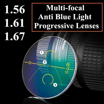 1.56 1.61 1.67 Progressive Multifocal Anty Niebieskie Światła Soczewki Optyczne Przepis Krótkowzroczność Dalekowzroczność Opór