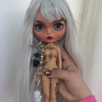1/6 BJD 30CM Doll toys 19 joint Top Quality Chinese Lalki BJD Ball Joint Doll with Light hair with Brown eye drops black skin