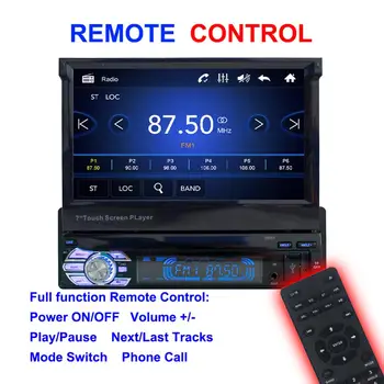 1 DIN In-Dash Car Stereo Radio FM Bluetooth MP5 Audio Player 7