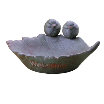 1 szt. ceramiczne Karmnik dla ptaków wanna miski Karmnik dla ptaków do dekoracji ogrodu