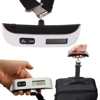 1 szt. kamera wagi elektroniczne, cyfrowe wagi przenośna walizka torba podróżna wagi równowagę waga termometr LCD