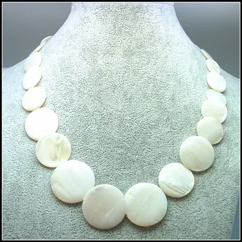 1 szt. natura Shell naszyjnik masa perłowa okrągły kształt dla kobiet Wearings krótkie ubrania Dekoracji