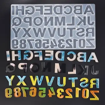 1 zestaw Kryształ epoksydowa żywica formy alfabet litery pokój zawieszenia casting Silikonowa forma DIY rzemiosła biżuteria robi narzędzia