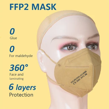 10-100szt Maska FFP2 6 warstw KN95 twarzy maski wielokrotnego użytku filtr KN95 maska CE ochronny ffp3mask mascarillas ffp2reutilizable ffp3