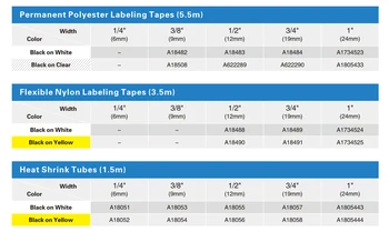 10 Pack 18483 Rhino IND trwałe poliestrowe etykiety 12 mm czarny na białym S0718210 dla DYMO LabelWriter i przemysłowych producentów etykiet
