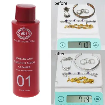 100 ml Gem Jewelry Cleaner Anti-Tarnish Clean for Diamond Gold Jewelry